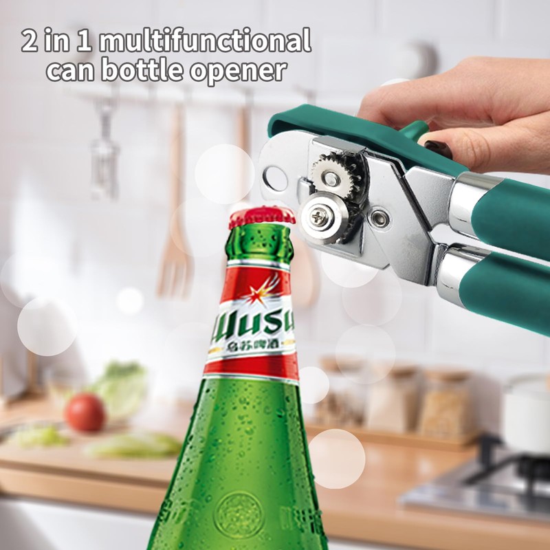 Safring Can Opener Manual, Handheld Strong Heavy Duty Stainless Steel