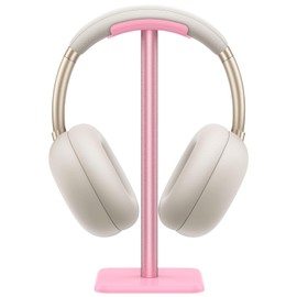 Hnvdkln Headphone Stand Detachable Headset Stand Universal Headphone Holder Space Saving Earphone Stand for Desk for Most Wired and Wireless Headphones (Pink)