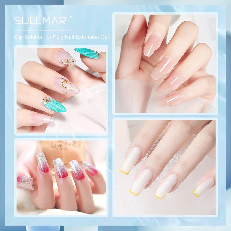 SULLMAR Nail Slip Solution 2.7 fl.oz for Poly Nail Gel