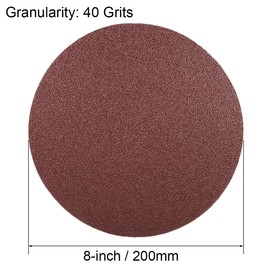 uxcell 8" Hook and Loop Sanding Discs 40 Grit Aluminum Oxide Sandpaper for Random Orbit Sander Wood Metal Auto Dry Polishing 15pcs
