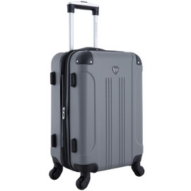 Travelers Club Chicago Hardside Expandable Spinner Luggage, Charcoal, 20" Carry-On