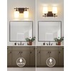 Osimir Oil Rubbed Bronze Bathroom Light Fixture, 2 Lights Bathroom