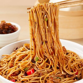 JTEDZI 2Pack Sichuan Dandan Noodles Dry, Chinese Style Dan Dan Noodles with Spicy Sauce, Non-Fried Szechuan Style Dan Dan Noodle Asian Healthy Noodles, 担担面 (Pack of 2)