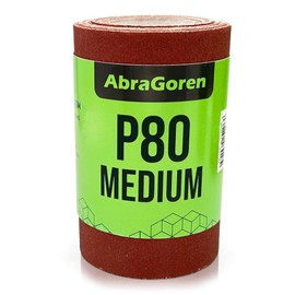 Sandpaper Roll, Medium K80, 115 mm x 5 m, Sandpaper for Wood and Walls, Medium Sandpaper, Grit 80