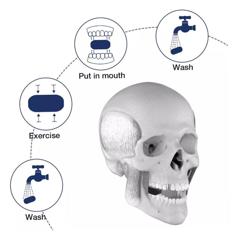 Comebachome Jaw Line Exerciser Chewing Chin Exerciser 6 Pcs Chewing