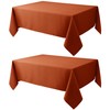 Biscaynebay 2 Pack Christmas Table Cloth Rectangle 60x108 Inch, Rust