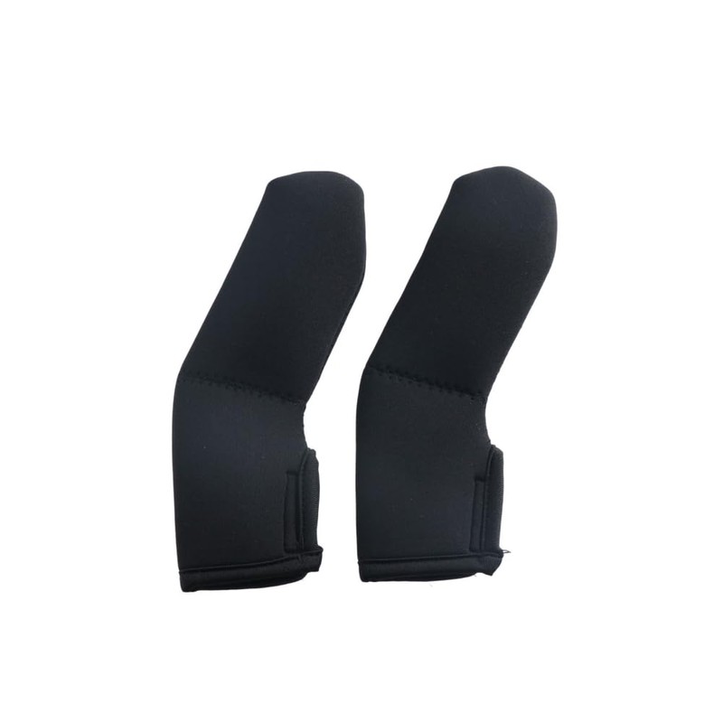 2Pcs Black Baby Stroller Armrest Cover, Soft Handle Protector, Removable
