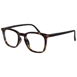 OPULIZE-Bex Gafas de lectura para hombre Estilo de diseñador grande Matt Brown Tortoiseshell R642 +2.00