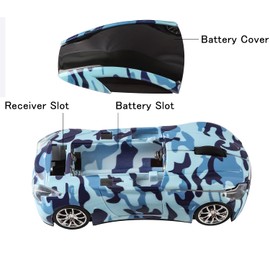 EALEK Wireless Mouse, Car Shape Mouse 2.4GHz USB, Cute Wireless Mouse 1600DPI, Ergonomic Mouse for Kids and Adult (Blue Camouflage)