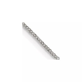 GlittersandGold Sterling Silver 1.1mm Rolo Chain Necklace