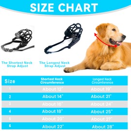 OKKIC Basket Muzzle Allows Panting Drinking - Anti Biting Chewing, Sturdy Lightweight, Suitable for Grooming Trimming Training, Black, Size 3