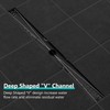 Neodrain 18-Inch Black Linear Shower Drain with Removable Quadrato Pattern