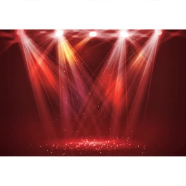 YongFoto 3 x 2.5 m Vinyl Stage Photo Background Bokeh Red Shinning Light Glitter Headlight for Concert Music Show for Party Event Photography Video Background Studio Props Wallpaper