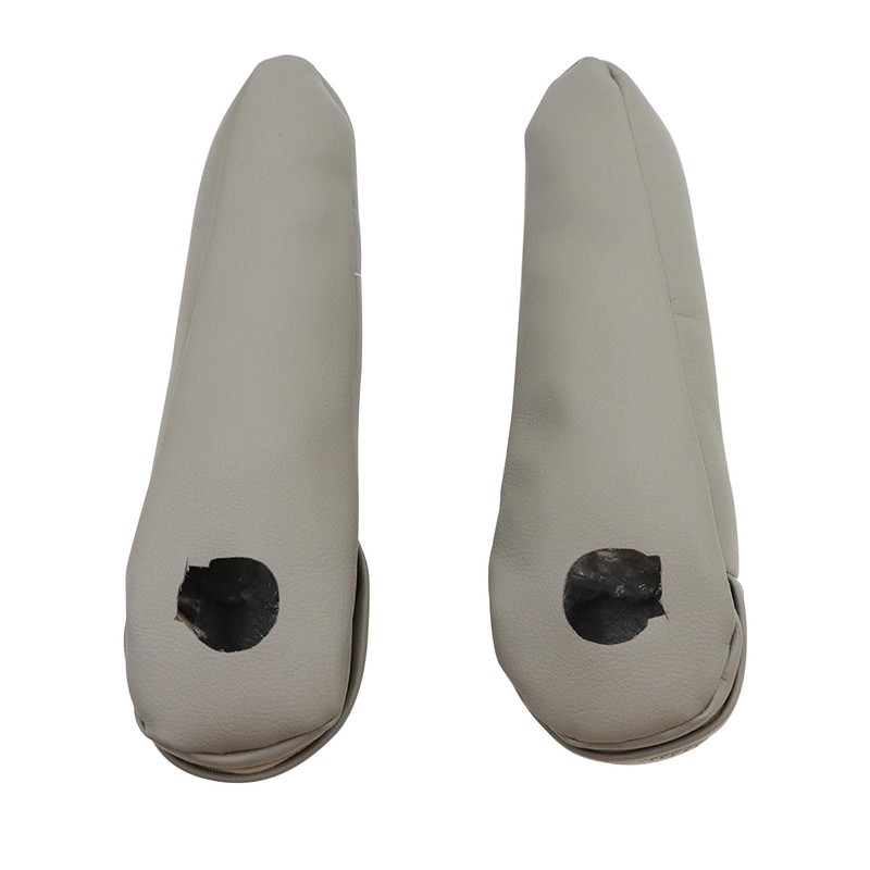 FZJDSD 2pcs Plain Gray Leather Seat Armrest Cloves Compatible with