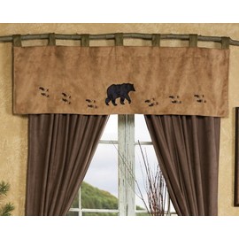 Black Forest Décor Wildlife Tracks Bear Valance
