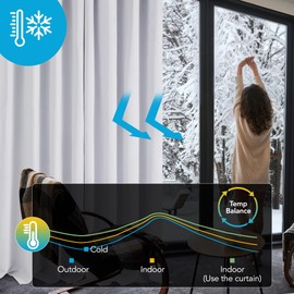 Deconovo Opaque Eyelet Curtains Living Room Eyelet Curtain Opaque Thick Thermal Curtain Cold Protection Warm Heat Protection 160 x 132 cm (Height x Width), Silver Grey, 1 Piece