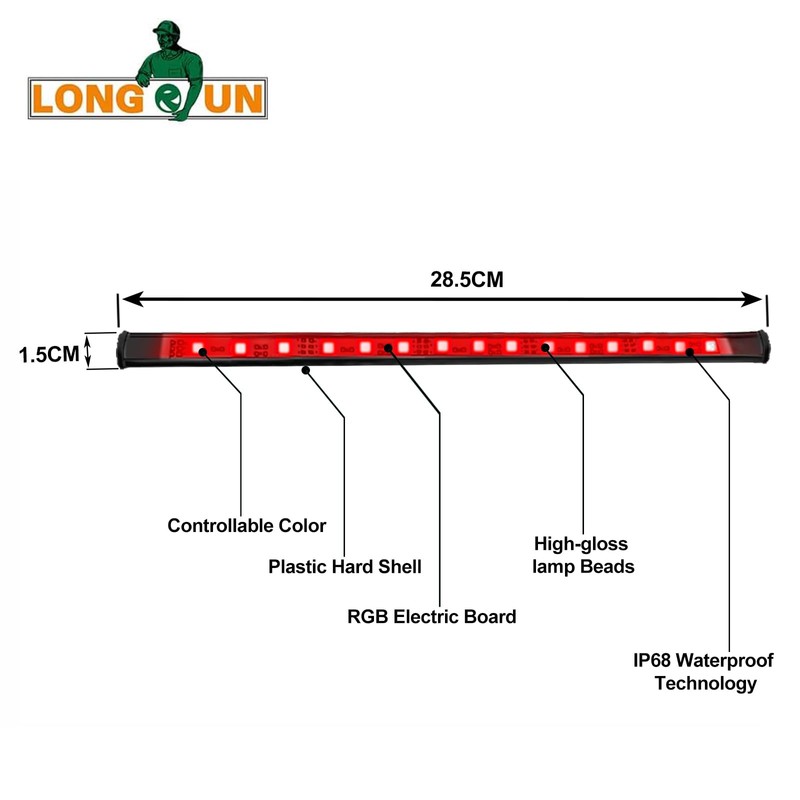 Longrun LED Fountain Light, Waterfall LED Light Strip,Remote and APP