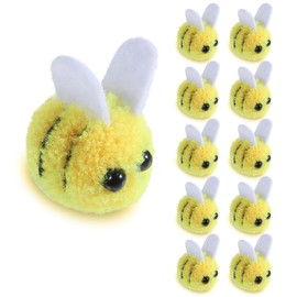 Vin Beauty 10 PCS Mini Wool Felt Bees, Mini Bee Plush Decor for Bee Gender Reveal Decorations Cute Bees Craft Supplies Party Supplies and Costume DIY