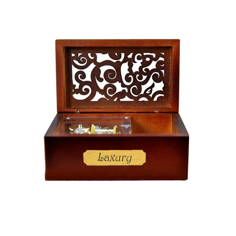YouTang(TM) Creative Engraved Wooden 18-Note Wind-up Musical Box,Musical Toys,Tune:Wedding March