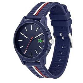 LACOSTE POLO SHIRT 12.12 2011070 BLUE DIAL NAVY SILICONE STRAP 42MM MENS WATCH
