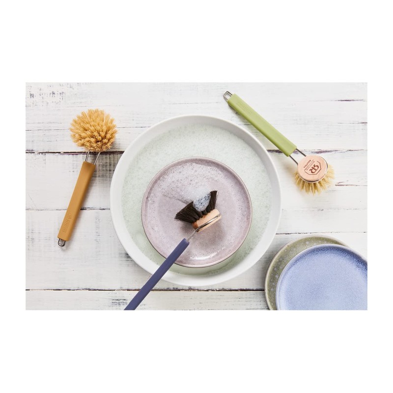 Redecker Silicone Dish Brush Handle, Without Brush Head, Stainless Steel