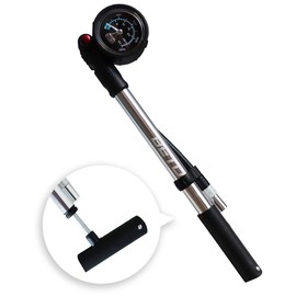 Beto Precision High Pressure Shock Pump (SP-002AGN) with Gauge, 400 PSI 28 BAR, for Front Fork and Rear Bicycle Suspension and Air Shocks