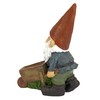 Design Toscano QM2433000 Wheelbarrow Willie Garden Gnome Statue Bird Feeder,
