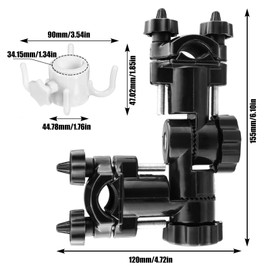 GZqiancang Pack of 2 Fishing Chair Holders, 360° Rotatable Multifunctional Umbrella Holder with 2 Parasol Hooks for Bicycles, Prams, Fishing Chairs