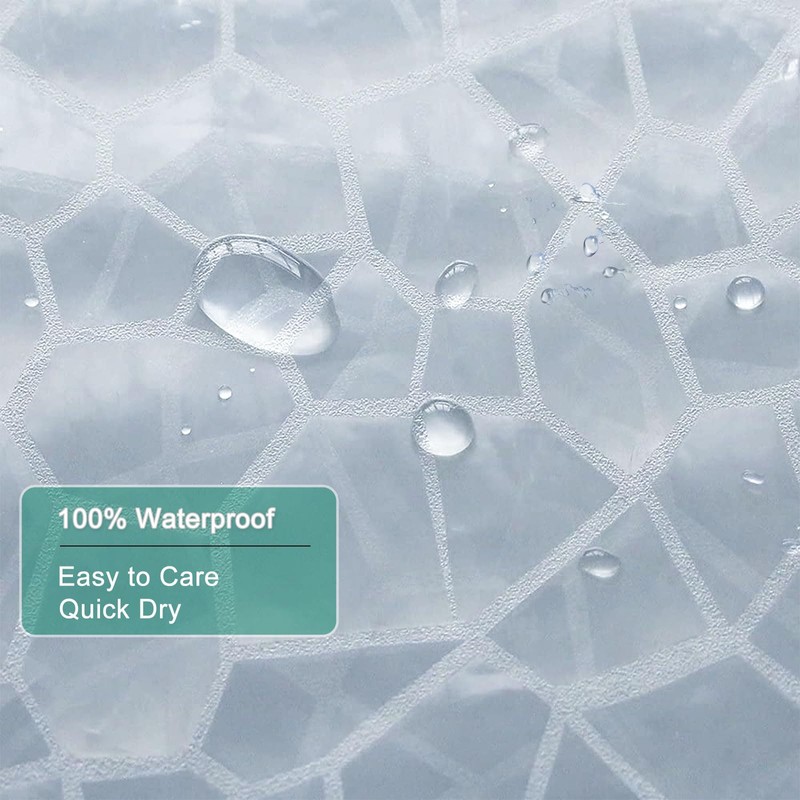 Clear Short Shower Curtain Liner 60 inch Length, EVA 7G