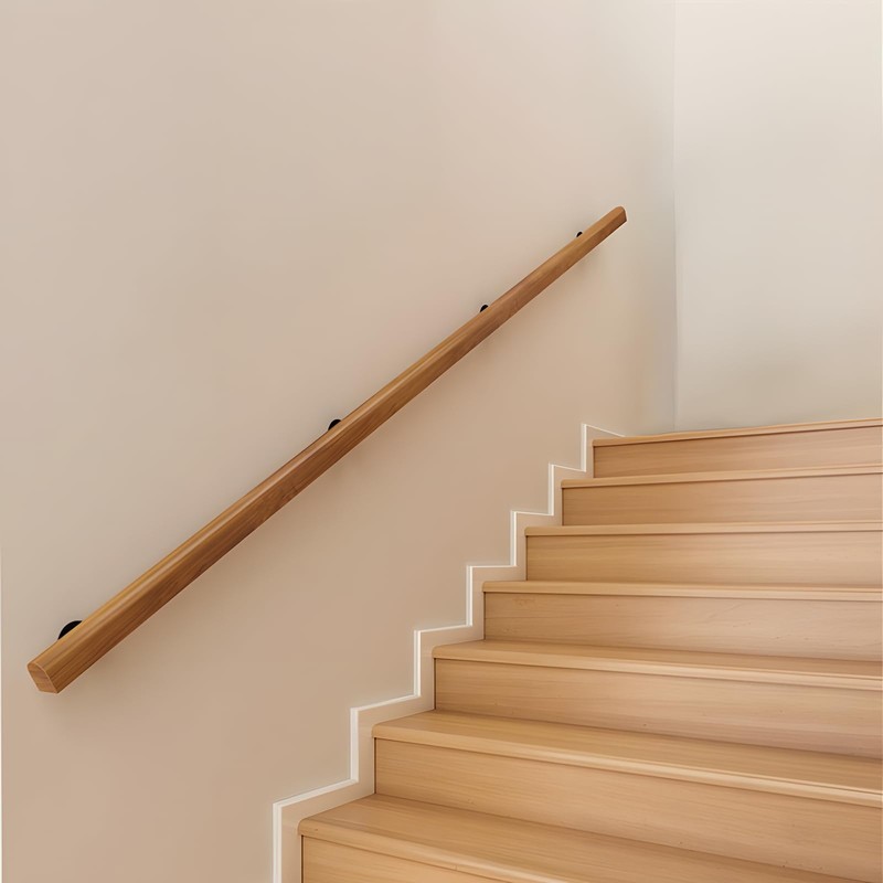 3FT Wooden Stair Handrail,Staircase Indoor Outdoor Handrail,Wall Mounted Barrier Free