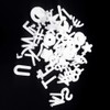 CKANDAY 400 Characters White Letter Set for Interchangeable Felt Boards,