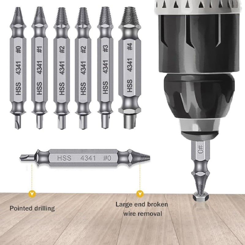 CRLLDPM Screw Extractor Set, Screw Extractor with Magnetic Bit Holder,