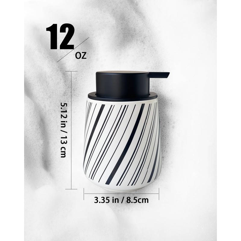 Chic Soap Dispenser Bathroom Ceramic Hand Foam Soap Dispenser for