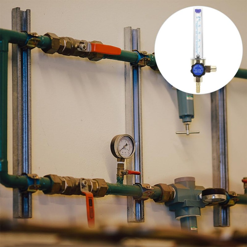 SOLUSTRE 2pcs Argon Co2 Mig Tig Flow Meter Gas Regulator