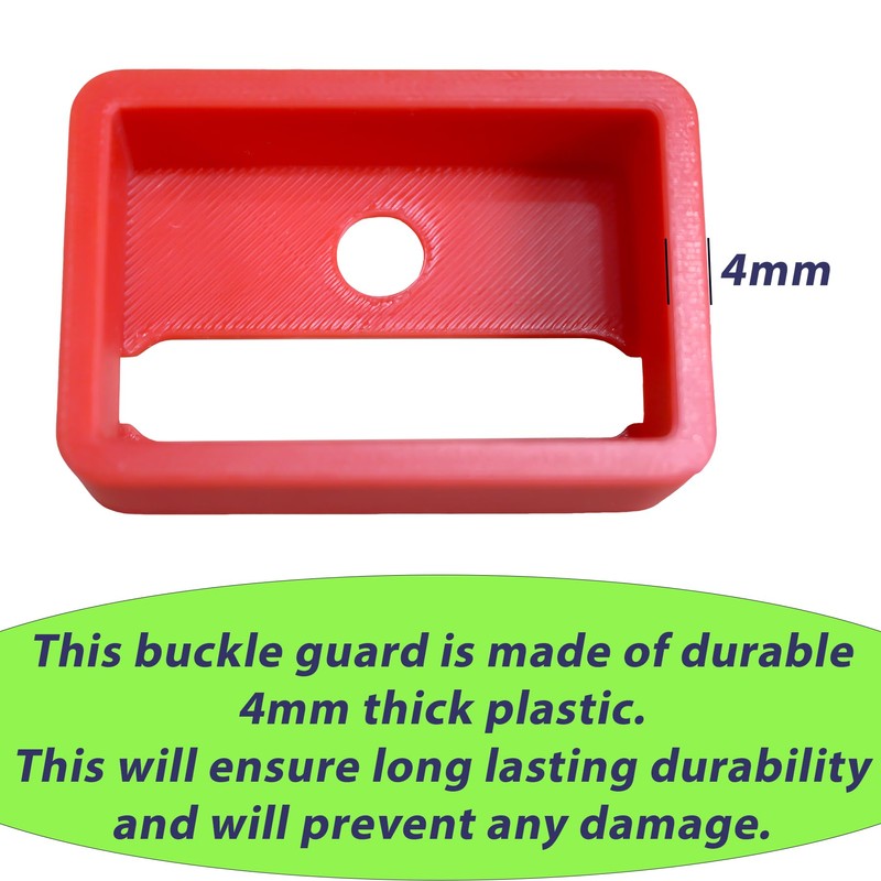Decoralin Seatbelt Buckle Guard – Red Safety Cover with Keychain