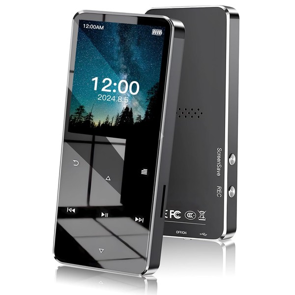VORAGA MP3プレーヤー Bluetooth5.1 32GB大容量 128GBまで拡張可能 2.4インチ大画面 音楽プレイヤー HIFI音質 多機能デジタルオーディオプレーヤー 携帯有線イヤホン