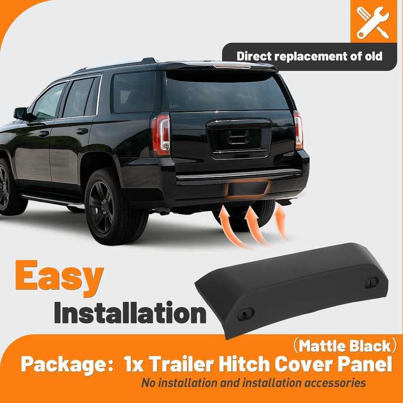 KUAFU Rear Trailer Hitch Cover Panel Compatible with 2015-2020 GMC