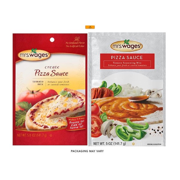 Mrs Wages Pizza Sauce Canning Mix, 5 Ounce (Pack of 12), Packaging May Vary