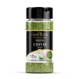 GranAroma Dried Chives, 0.3 oz, Potatoes & Salads, Subtle Flavor, Versatile Ingredient
