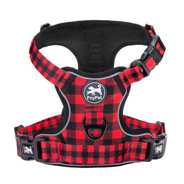 PoyPet No Pull Dog Harness, Front Reflective Pet Vest for