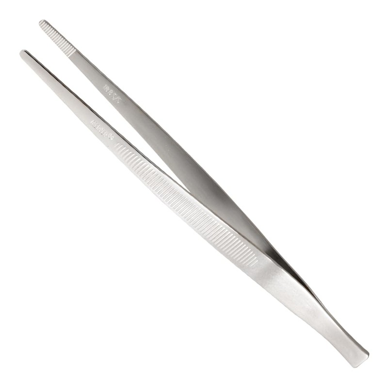 Mercer Culinary M35135 18-8 Stainless Steel Tweezer Precision Tongs, 6-1/8-Inch,
