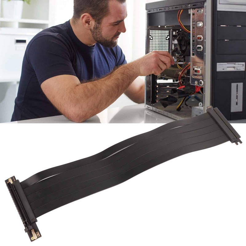 PCIE 4.0 X16 Riser Cable High Speed Flexible 90 Degree