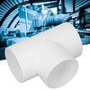 3 Way Duct Connector Corrosion Resistant PVC T Shape Round