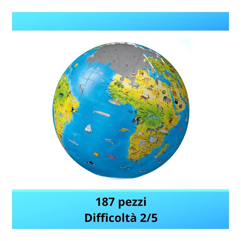 Ravensburger Italy 12340 7 – Globo geografico 3d puzzle