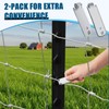 Fence Wire Twister Tool for T Post Clips, 2 Pack