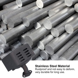 Engine Muffler Exhaust, Noise Reduction Portable Silencer Exhausts Stainless Steel with Washer for GX120 GX160 GX200 168F(black)