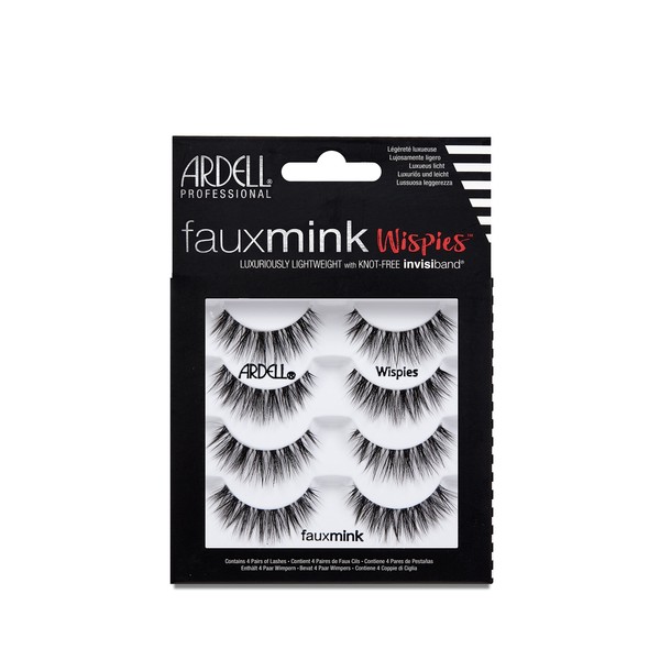 Ardell False Lashes Faux Mink Wispies Multipack, 1 pk x 4 pairs