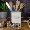 Harbour Housewares Industrial Kitchen Utensil Holder - Vintage Style Steel