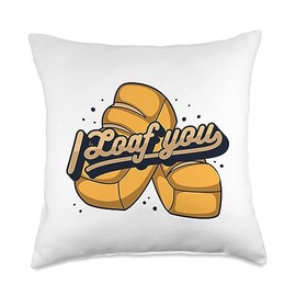 Mix Bread Making Baking Tools Supplies Kit Gifts I Loaf Maker Dough Queen Bread Baker Throw Pillow, 18x18, Multicolor