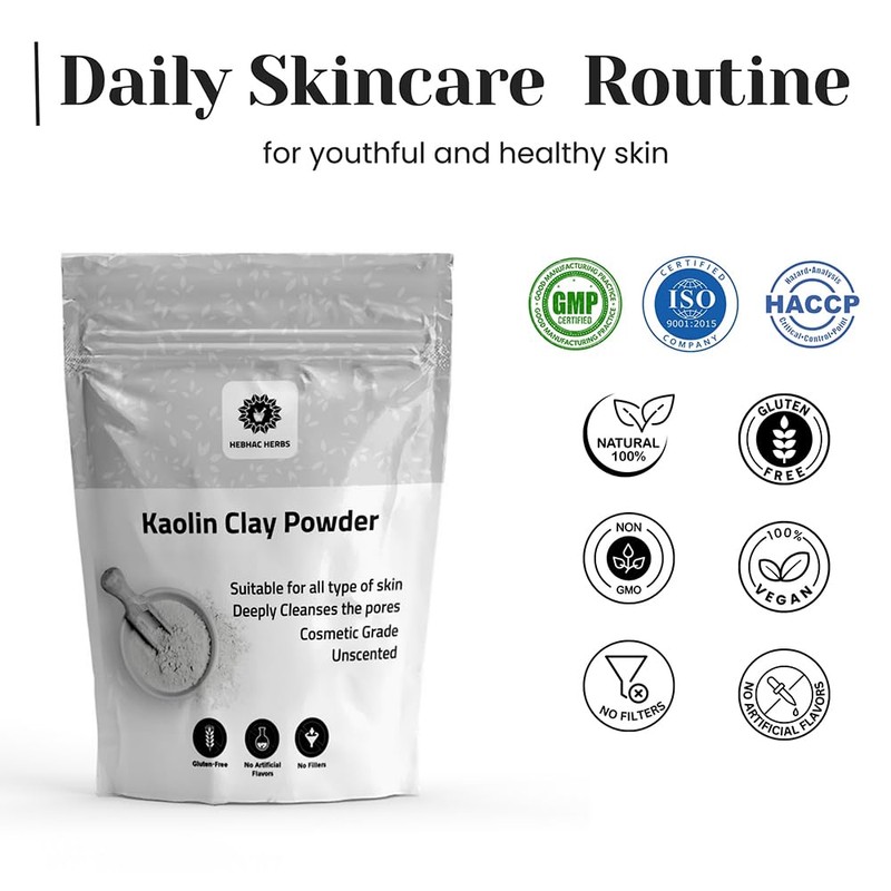 Kaolin Clay Powder 114 g for Face, Skin Care, Soap